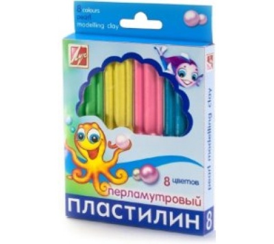 Луч. Пластилин "Перламутр" 8 цв. арт.18С 1197-08 /47