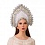 Кокошник взрослый «Снегурочка», на резинке