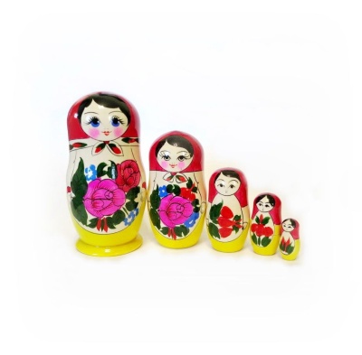 Матрешка 5 в 1 больш. (Семеновская роспись)