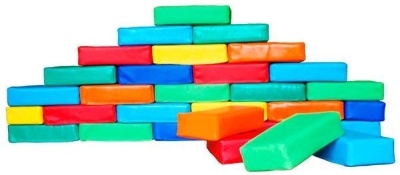 Детский строительный набор "Мягкие кирпичики"  (84 модуля)