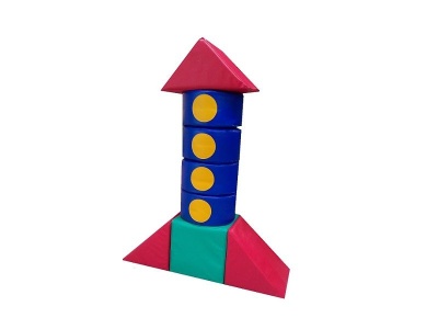 Детский конструктор "Ракета" (8модулей) (Размер: куб 30см)