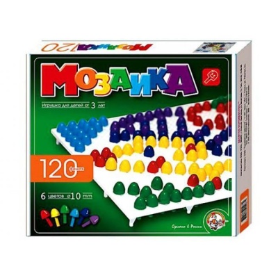 Мозаика 120 шт/10 мм 6 цветов(Десятое королевство)
