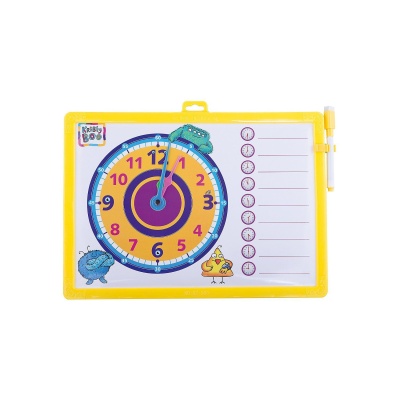 Kribly Boo. Доска-часы двусторонняя, с маркером (желтая) арт.62777