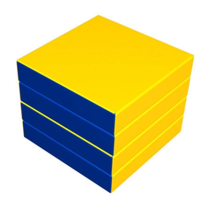 Мат складной в 4 раза 1000x1000x100 Romana синий new 5.096.10