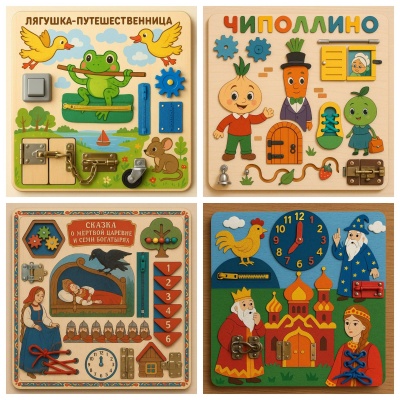 Комплект бизибордов по сказкам №5