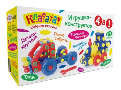 Конструктор "Городской транспорт" 4 в 1 в коробке (176 дет.) /6