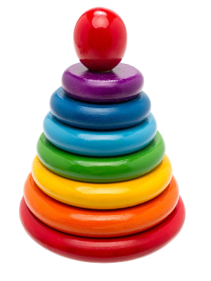 Пирамидка Радуга 8 деталей (RNToys)