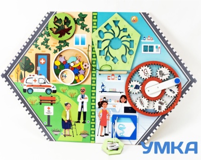 Бизиборд настенный ДОКТОР. Серия ИЗУЧАЕМ ПРОФЕССИИ