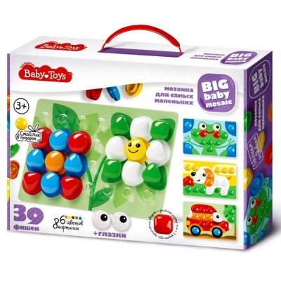 Мозаика для самых маленьких 39 элементов, 6 цветов