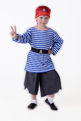 Пират 4 (мальчик): тельняшка, штаны, бандана, ремень ( или кушак)