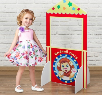 Ширма для кукольного театра. «Лев» напольный, с ножками, размер: 60 × 120 см