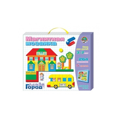 Магнитная мозаика Город (264 эл., 5 цв.) (Десятое королевство)