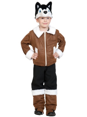 Хаски Буран (маска-шапочка, куртка на молнии, брюки с имитацией унт) арт. 8047