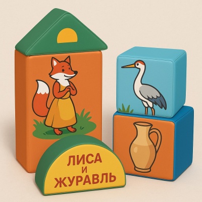Набор мягких модулей "Лиса и журавль"