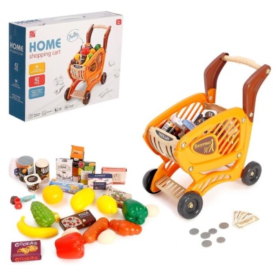 Продуктовая тележка «Шопинг карт» с продуктами, 42 предмета