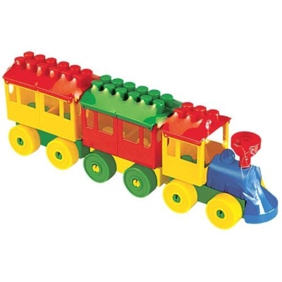 Конструктор "Паровозик" 2 вагона