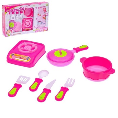 Набор посуды с плитой "Готовим вкусно", 8 предметов