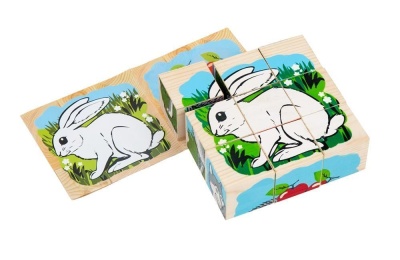 Кубики Животные леса 9шт. (Томск)