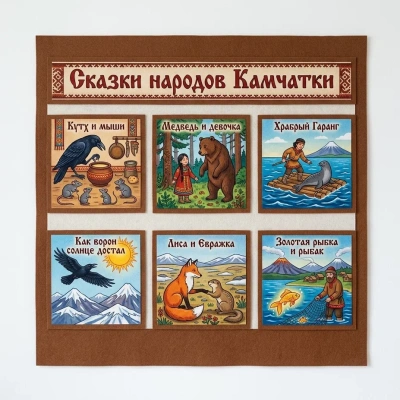 Панно из фетра "Сказки народов Камчатки"