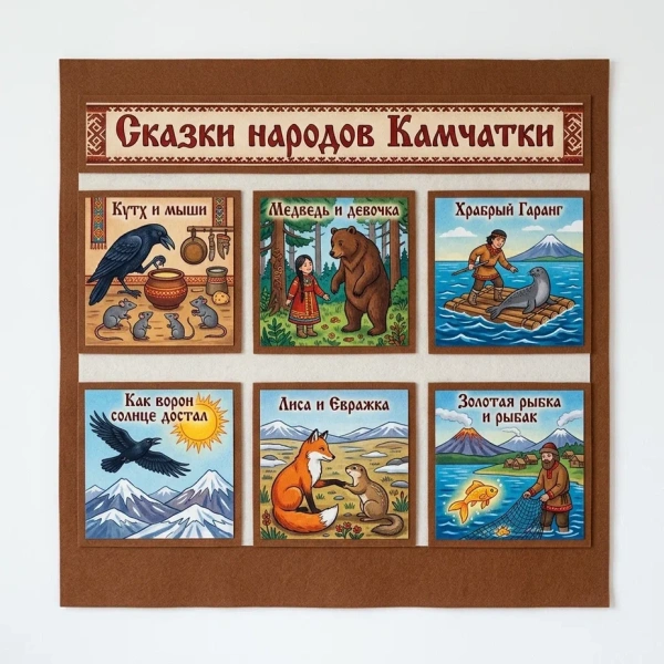 Панно из фетра "Сказки народов Камчатки"