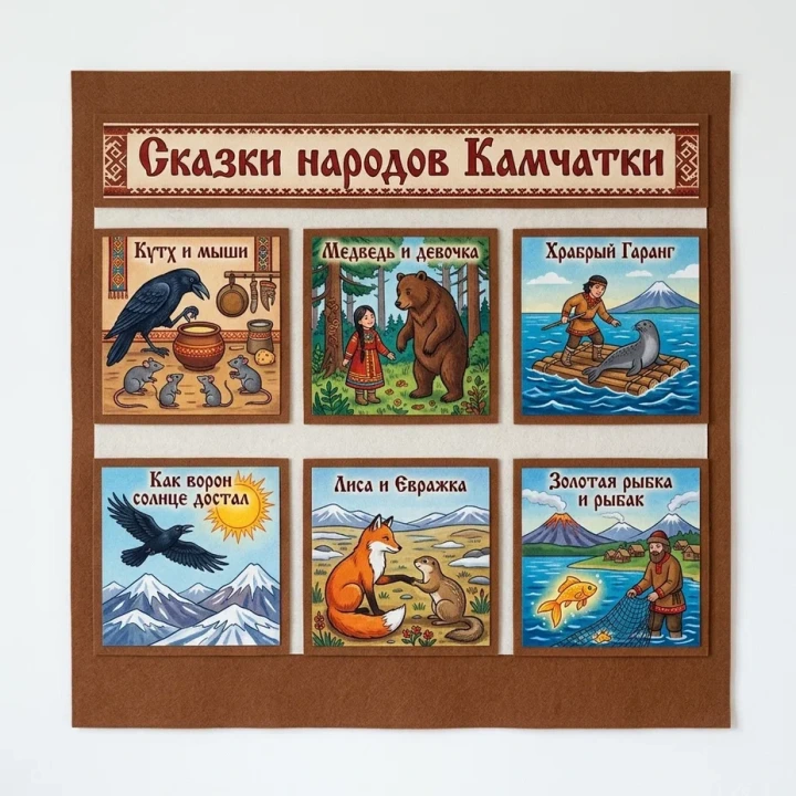 Панно из фетра "Сказки народов Камчатки"