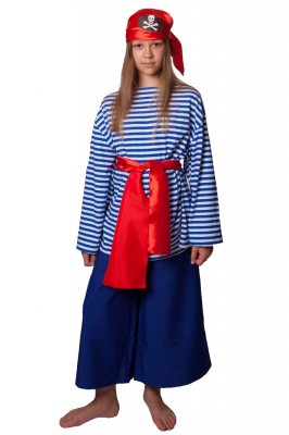 Пират 6 (женский) тельняшка, штаны, кушак, бандана