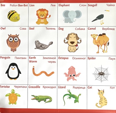 Тематическое поле-маршрутизатор «Животные» для программируемого мини-робота Bee-Bot