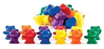 Материал счетный фигурки "Мишки с рюкзаками"