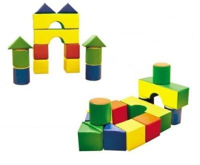 Детский конструктор  «Пароходик» (14 модулей) (Размер: куб 25см)