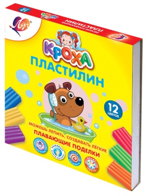 Луч. Пластилин "Кроха" плавающий 12 цв арт.29С 1769-08 /20