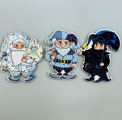 Гномы Комплект (бел, син, черн) к коврографу Ларчик (Воскобович)