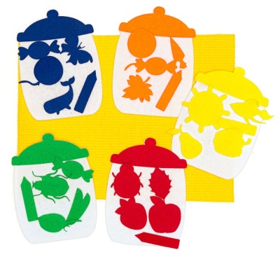 Цветные баночки фетр(35дет.) LIP1296