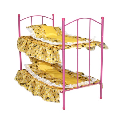 Кроватка для кукол №8 (металл.) (2-х ярусная) (56*30*52см)