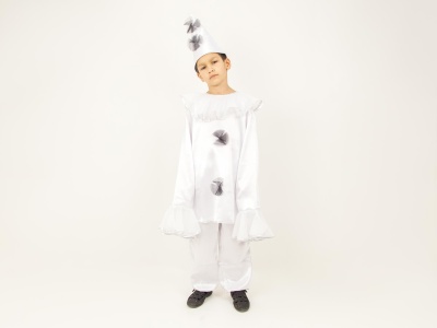 Пьеро (курточка, штанишки, колпачок)