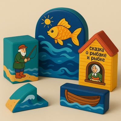 Набор мягких модулей "Сказка о рыбаке и рыбке"