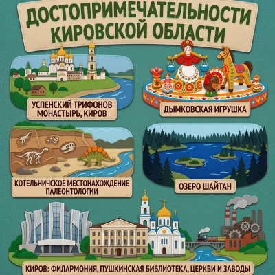 Панно из фетра "Достопримечательности Кировской области"