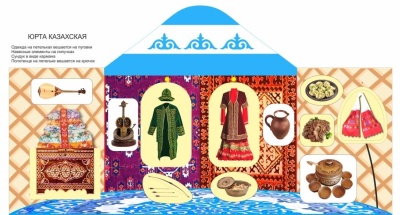 Папка "Юрта казахская", текстиль