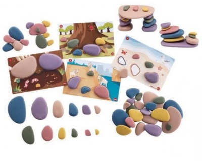 Радужные камешки " Художественные цвета". Набор с карточками