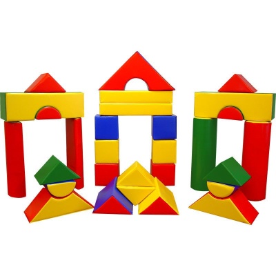 Детский конструктор «Строитель-4» (24 модуля) (Размер: куб 25см)