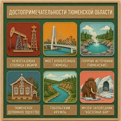 Панно из фетра "Достопримечательности Тюменской области"