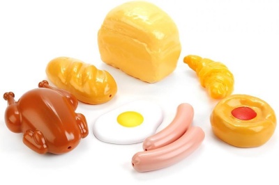 Набор "Продукты" арт. У549 (хлеб,батон,круассан,яичница,курица,сосиски) /10