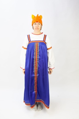 Костюм взрослый Лиса — сарафан и шапочка