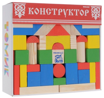 Конструктор цветной 65 деталей