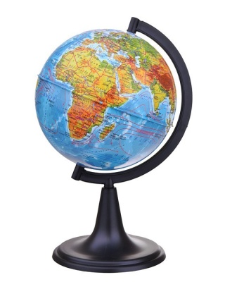 Глобус физический диаметр 120мм.