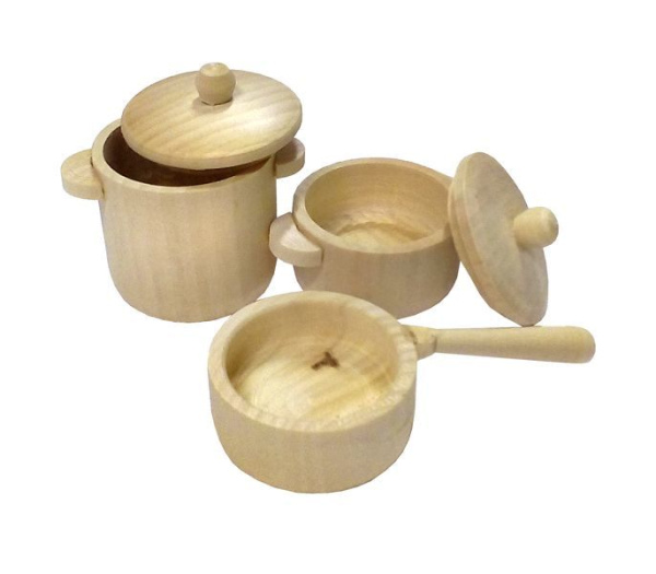 Кухонная утварь неокраш. (3 предм.) (RNToys)